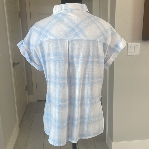 Rails Plaid Short Sleeve Button Down Top Size XS - Picture 6 of 8